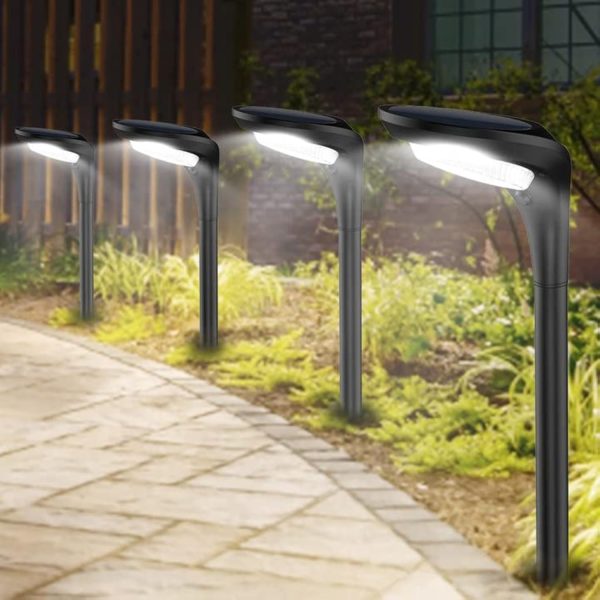 150 Lumen Bright Solar Outdoor Lights,4 Pack Solar Pathway Lights Waterproof Landscape Lighting Path Light for Garden Decor Walkway Yard Driveway Holiday Decorative Lamp